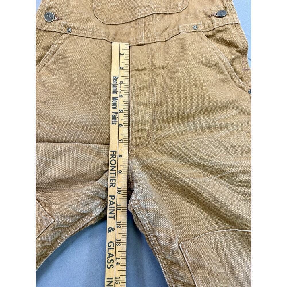 Vintage Carhartt Boys Overalls Large Quilted Lined Double Knee Brown - Picture 4 of 9